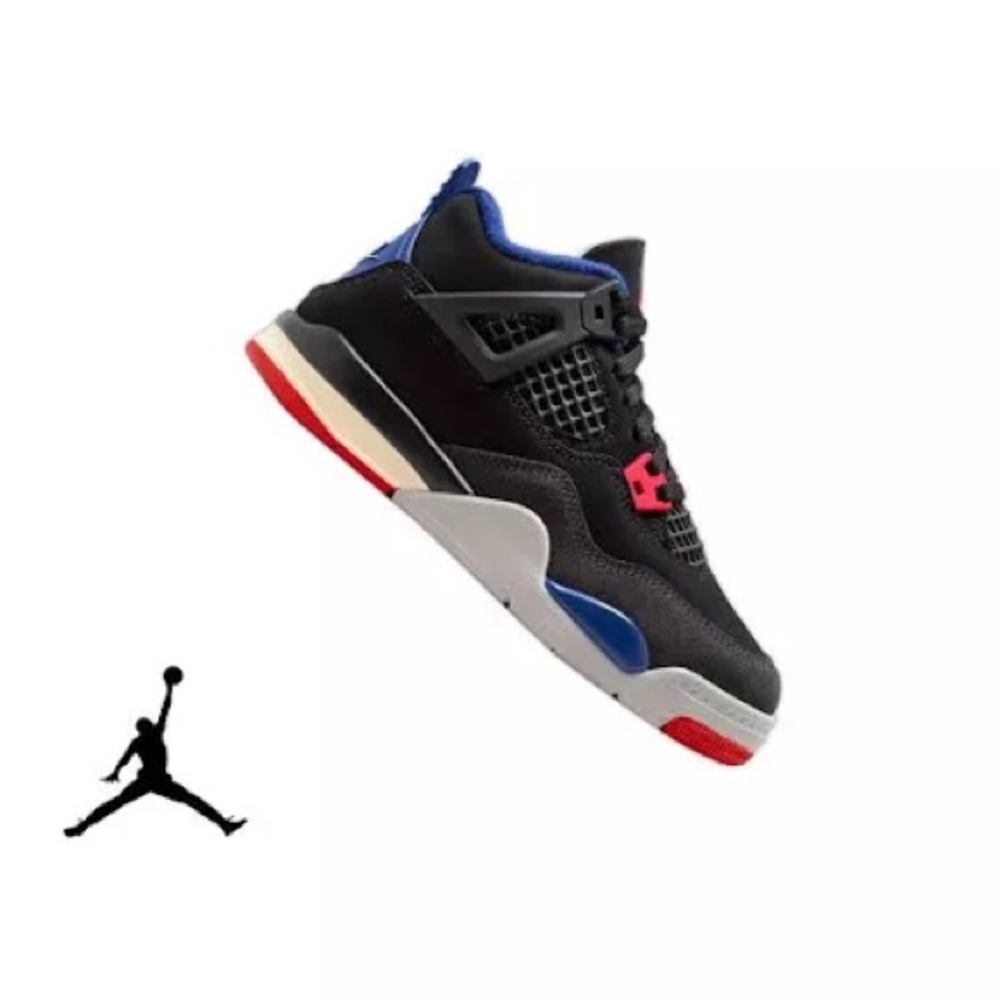 Jordan Kids Black and Red Sneakers